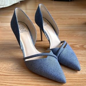 Never Worn. Vince Camuto Denim Stiletto Pump size 10